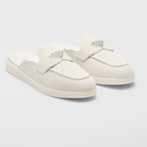 Prada suede leather sabots